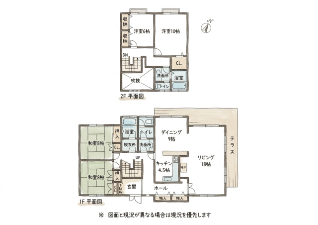伊東市 富戸（城ヶ崎海岸駅） 2階建 ４ＬＤＫ 間取り